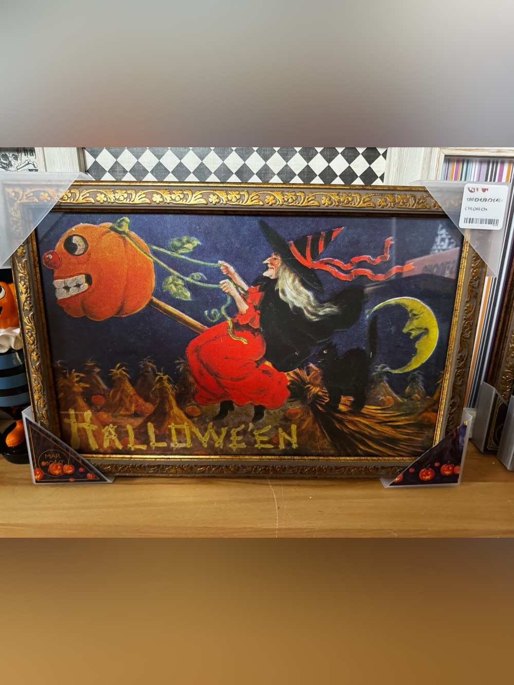 Halloween Witch Framed Art Print 12” x 18”